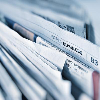 stack of newspapers